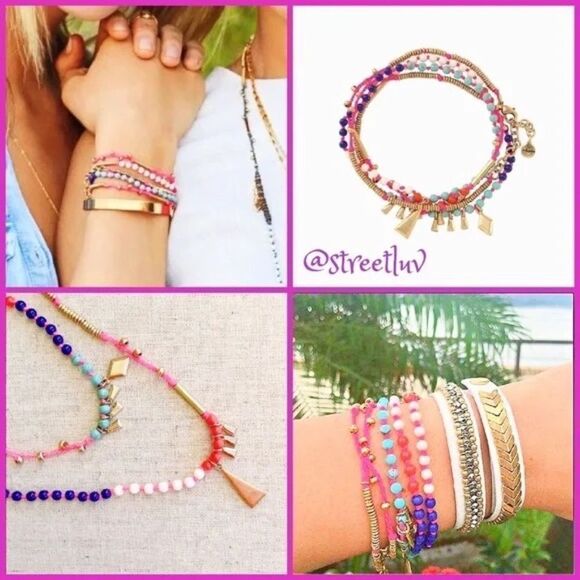 stella & dot ~βsummer colors Reina necklace bracelet ~ versatile 2 in 1 - Picture 4 of 12